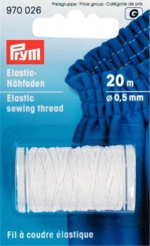 Prym Elastic-Nähfaden 0,5 mm weiß 20 m 970026